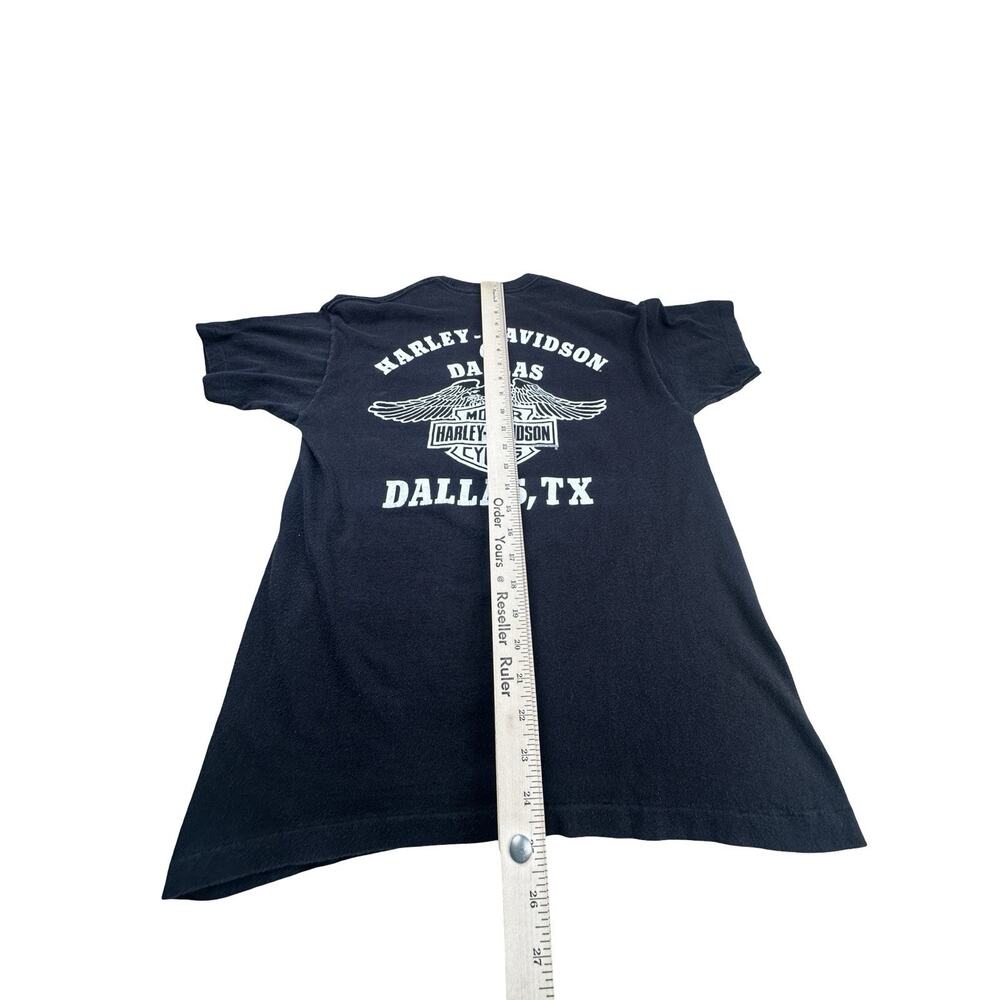 Vintage 1986 Harley Davidson Dallas TX Single Stitch Eagle Has Landed T-Shirt M - Picture 7 of 10